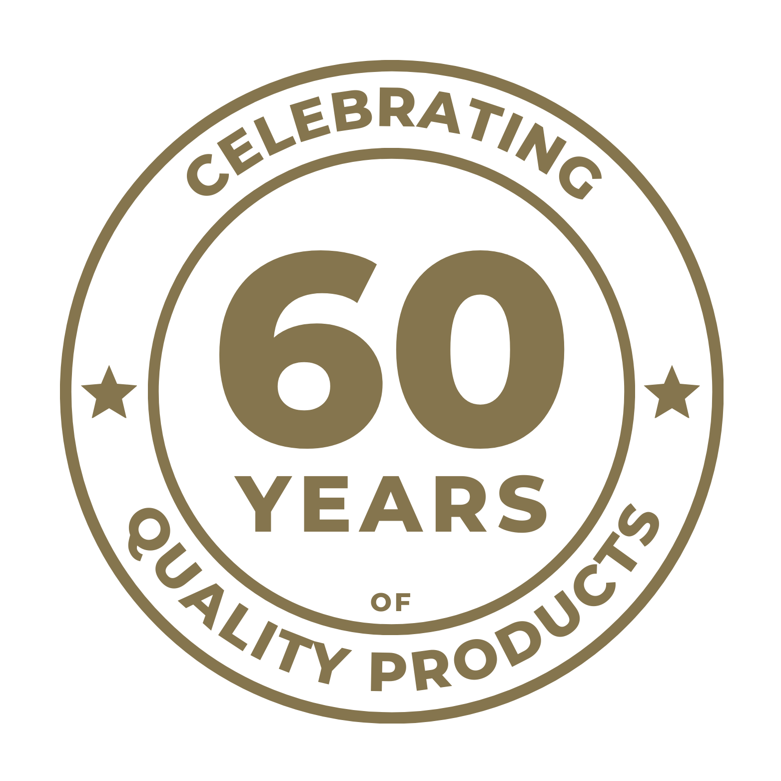 Gold seal reading Celebrating 60 Years of Quality Products